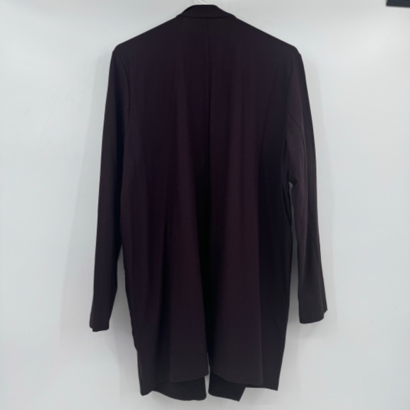 Eileen Fisher Coat Women Large Brown Lightweight Topper Midi Office Career - Picture 6 of 10